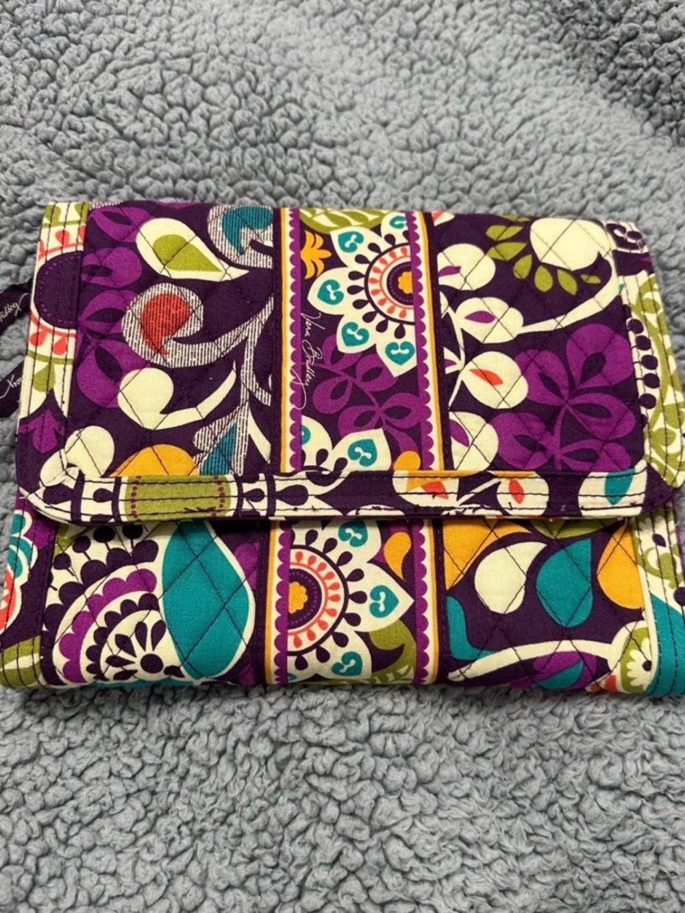 Vera Bradley Hanging Travel Organizer Plum Crazy Cosmetic Case